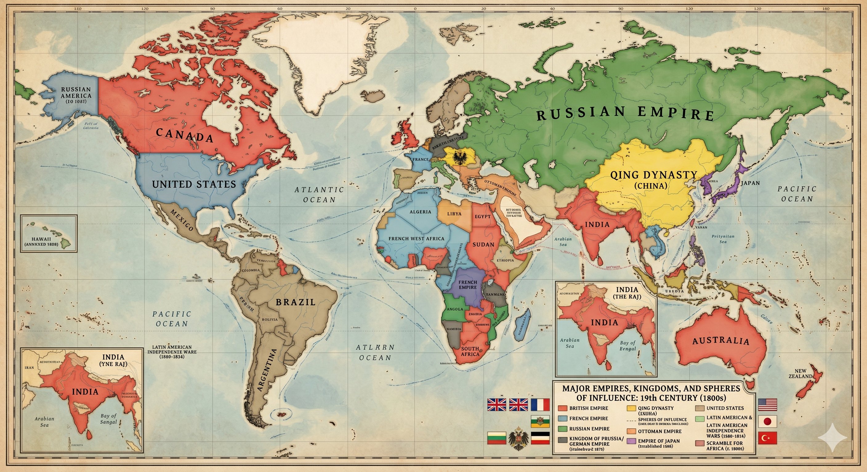 World Map 1800